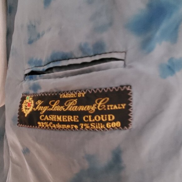 Loro Piana nordstrom cashmere silk sweater jacket blazer blue grey gray 42 L XL - Picture 9 of 11
